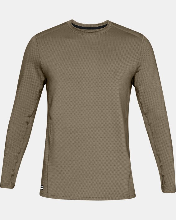 Men's UA Tactical Crew Base Long Sleeve Shirt, Brown, pdpMainDesktop image number 3